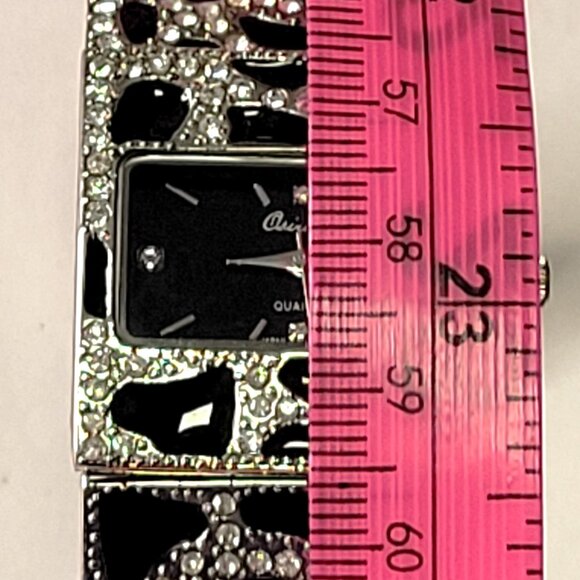 OSIROCK Sequin Black Sparkly Cuff Bangle Watch - Picture 12 of 16